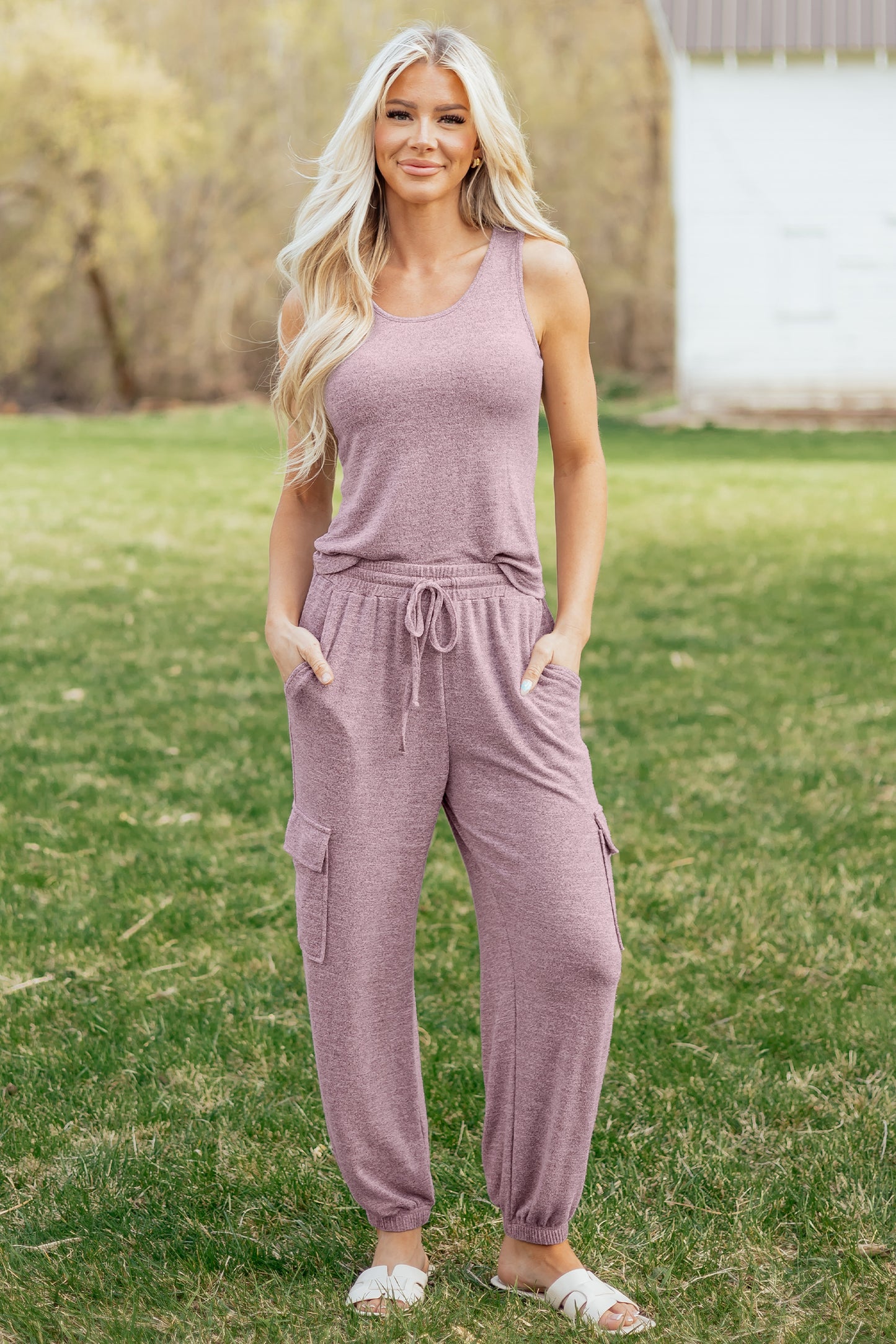 Casual Tank & Drawstring Jogger Set