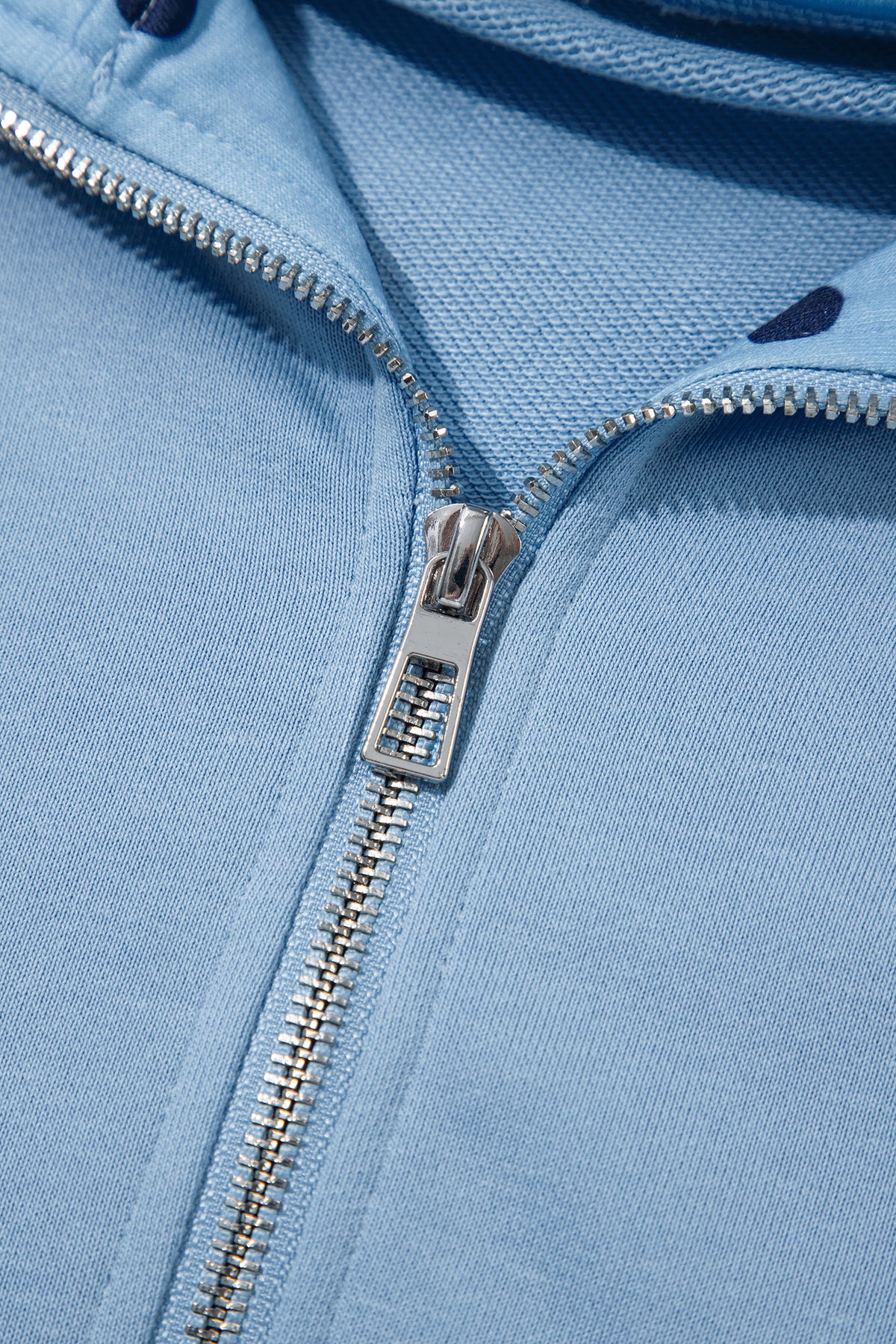Polka Dot Lined Zip-Up Hoodie