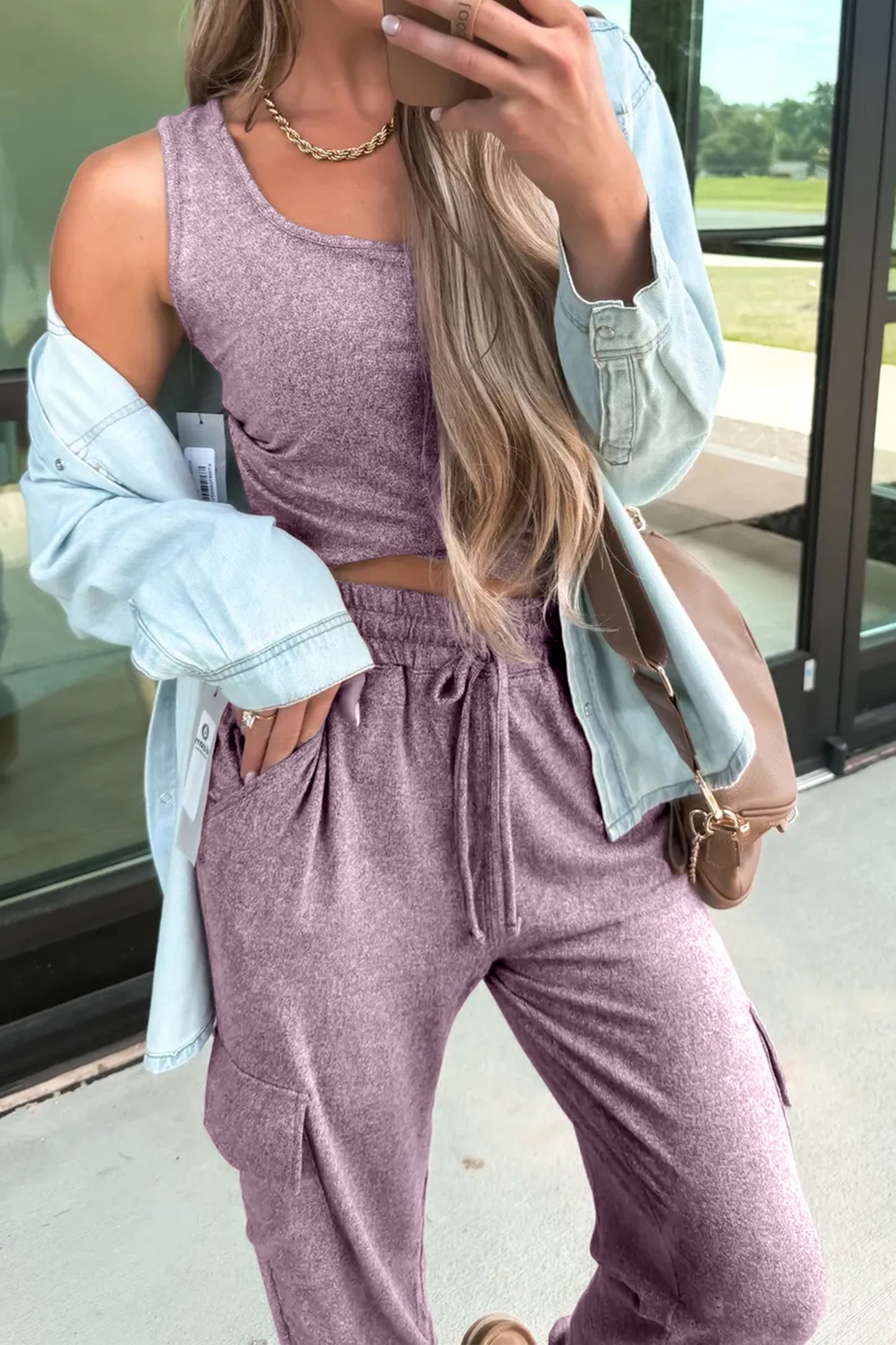 Casual Tank & Drawstring Jogger Set