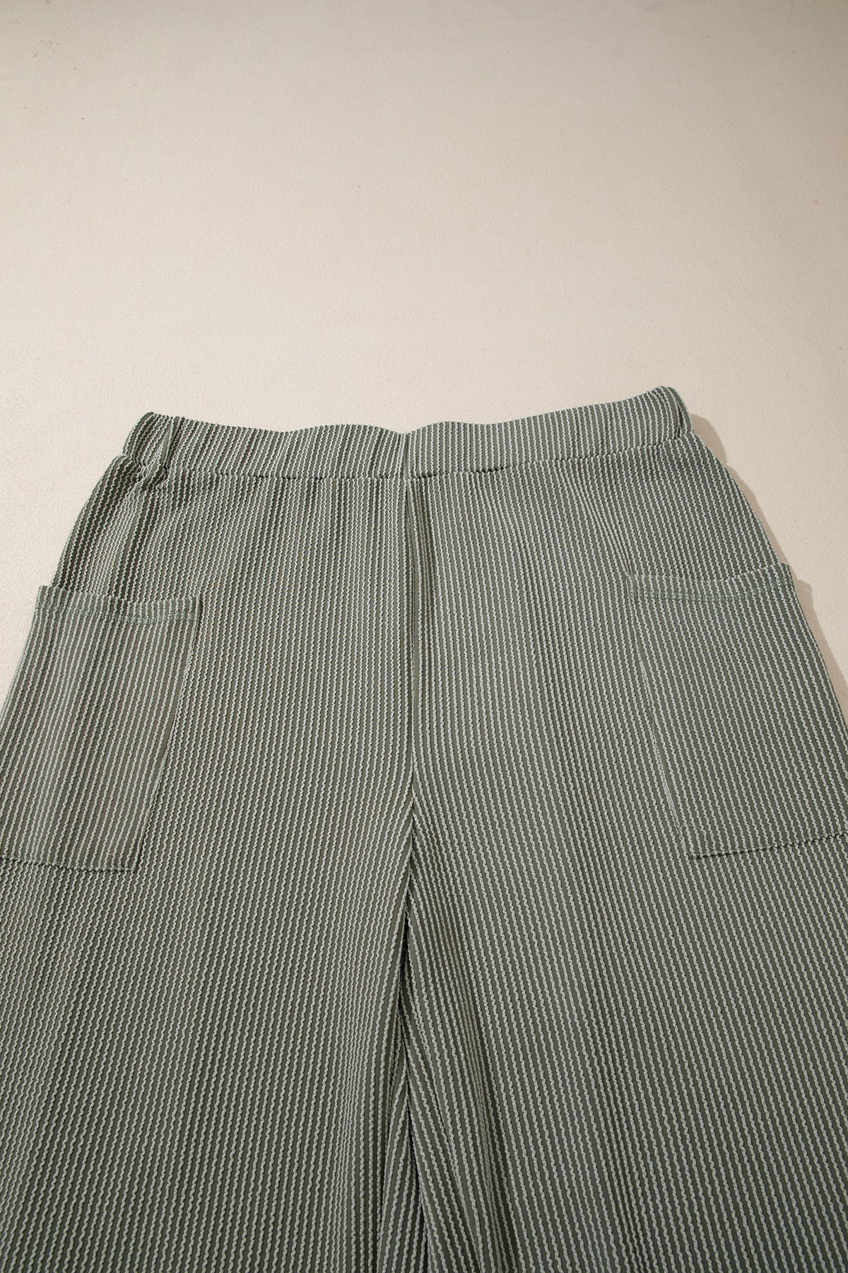 Four Leaf Clover Ribbed V-Neck Pullover & Pant Set Plus Size