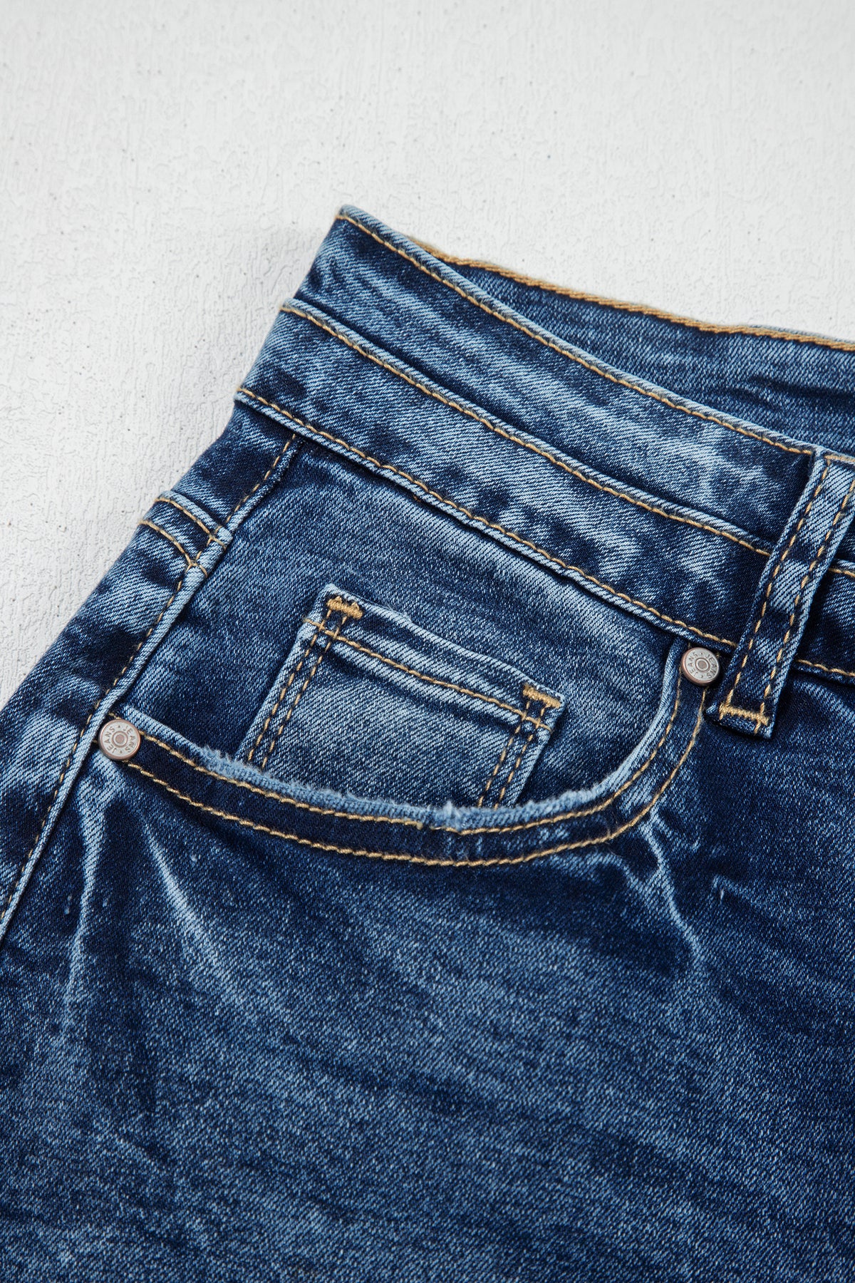 Acid Wash High Rise Flare Jeans