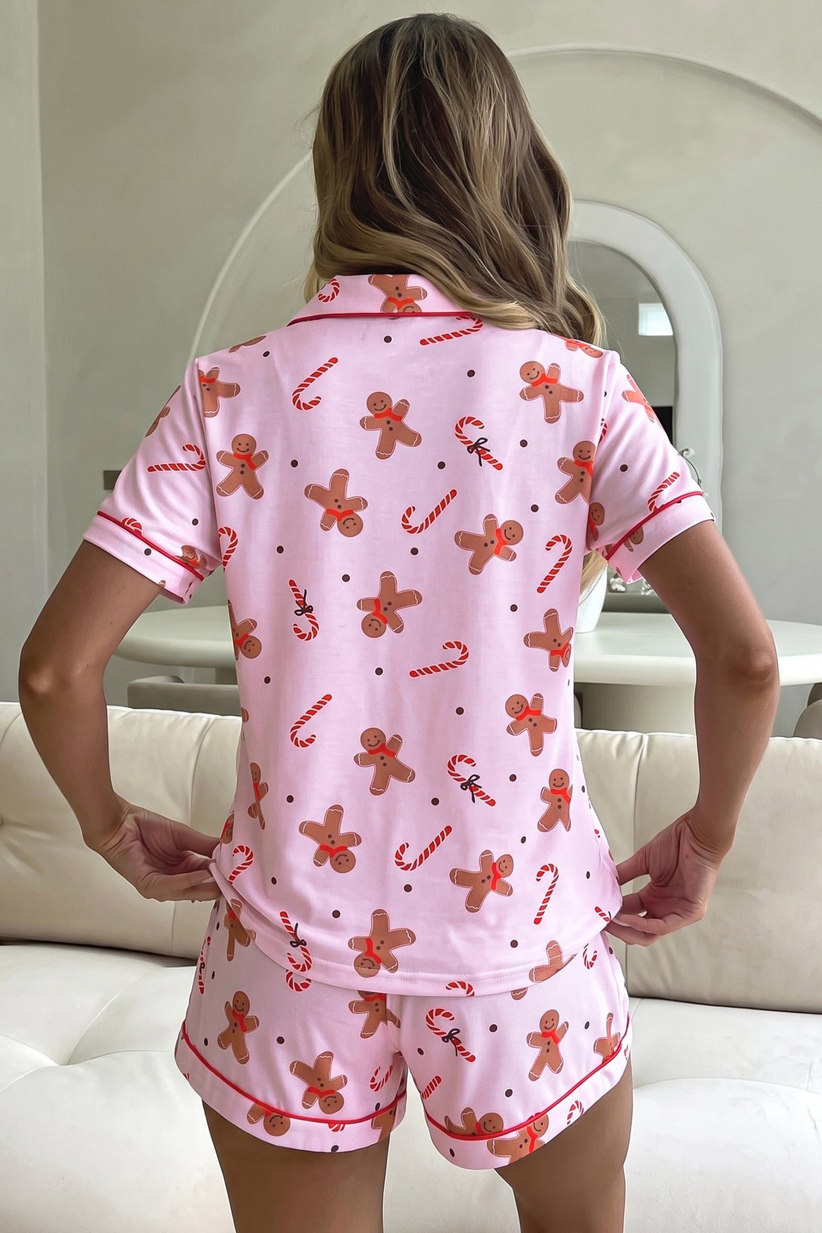 Pink Gingerbread Candy Cane Lounge Set