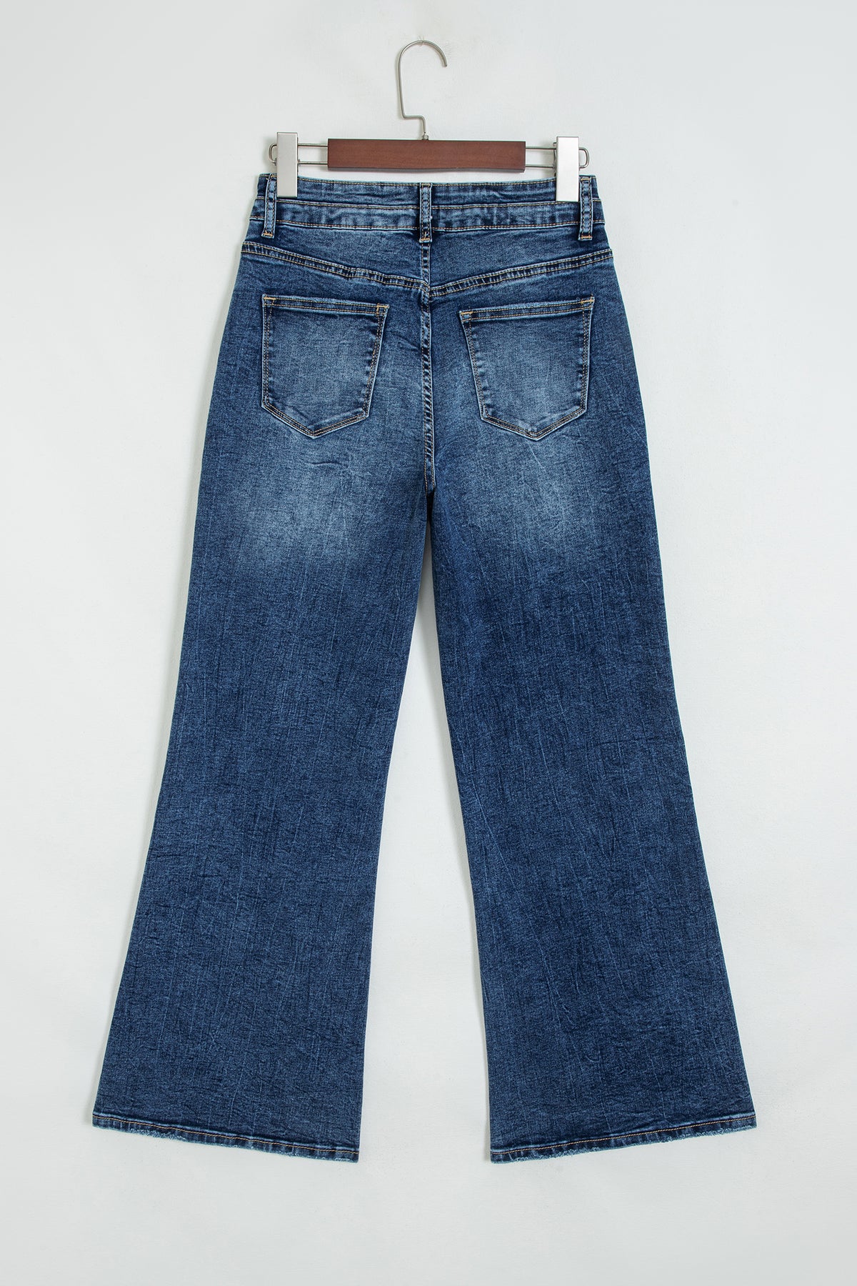 Acid Wash High Rise Flare Jeans