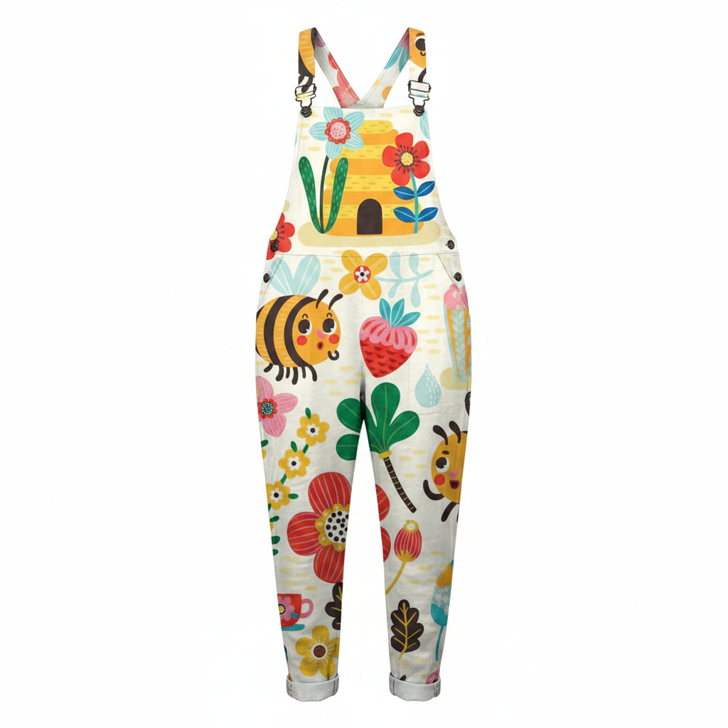 Women's Fun Print Overalls